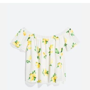 Skies Are Blue off shoulder crop top